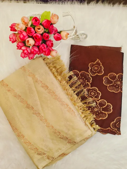 DESIGNER SAREE WITH WORK BLOUSE DS32